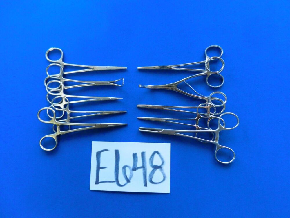 E648 V. Mueller Symmetry Patterson Lot of 10 Forceps 12.5-15cm Overall Length
