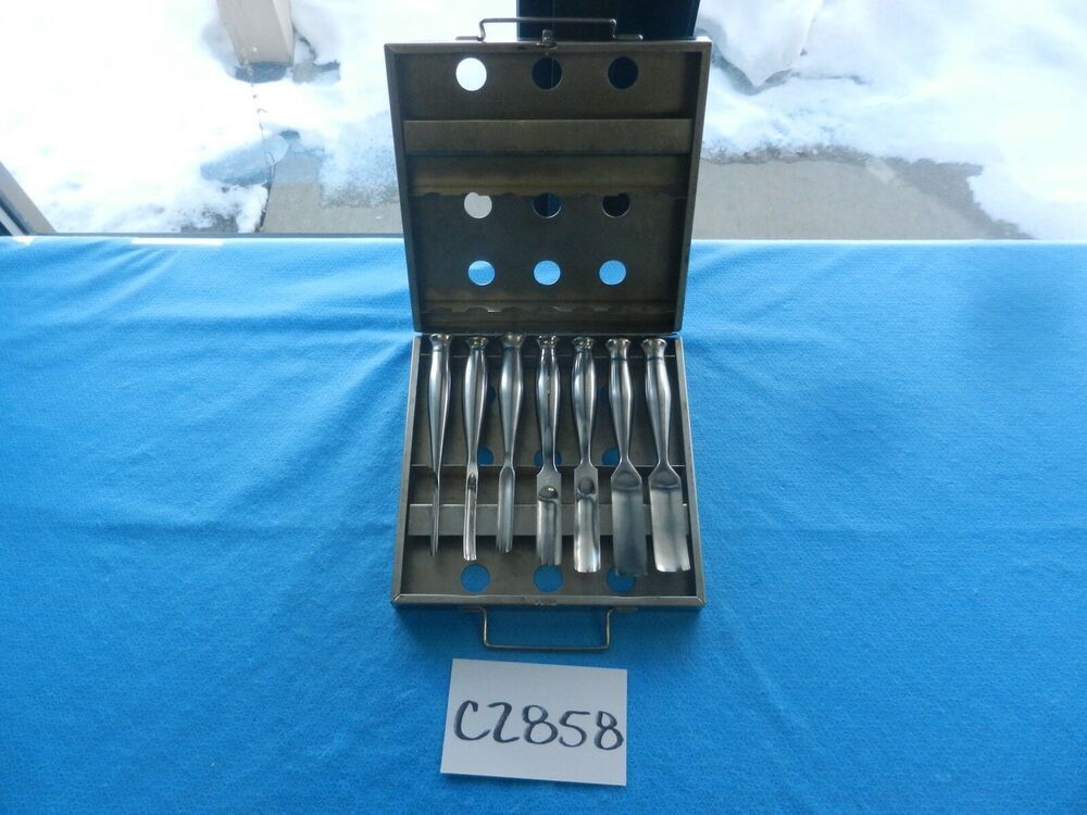 Codman Surgical Orthopedic Straight & Curved Gouge Set W/ Case