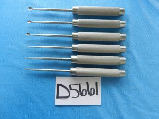 D5661 Codman Heavy Duty Straight Curettes Approx. 28cm Lot of 6