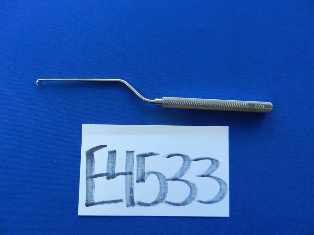 E4533 Codman 46-2610 Micro 80 Degree Down Angled Size 00 Bayonet Curette