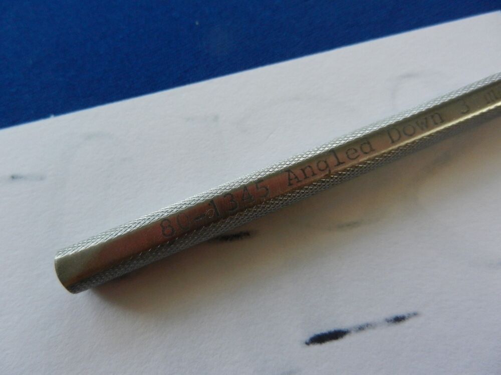 E6458 Codman 80-1345 Hardy Down Angled 3.0mm Bayonet Curette 24.1cm Long - Image 4