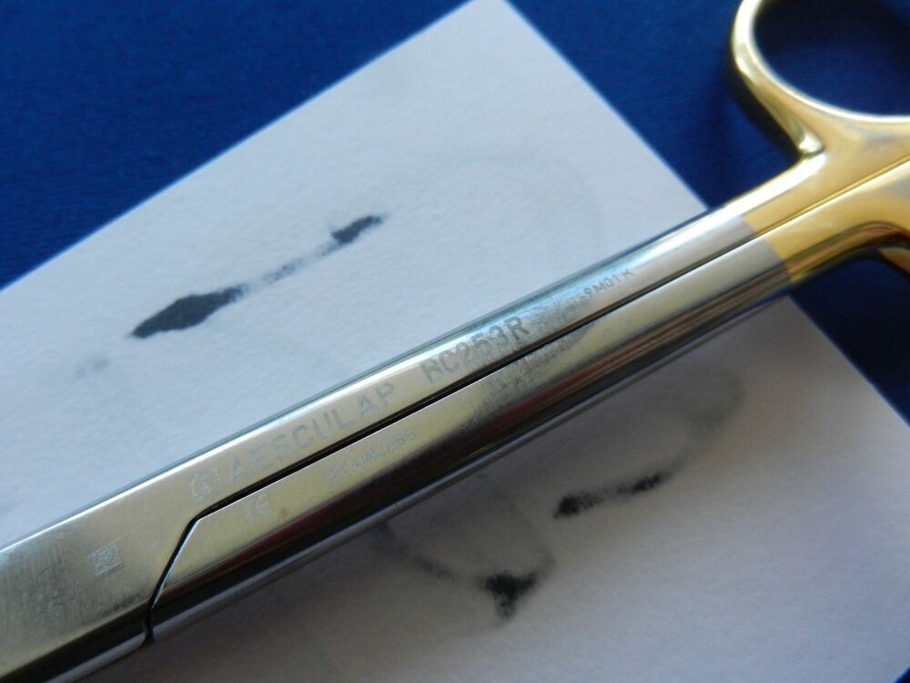 E6723 Aesculap BC253R Mayo Curved Blunt Tip Scissors - Image 5