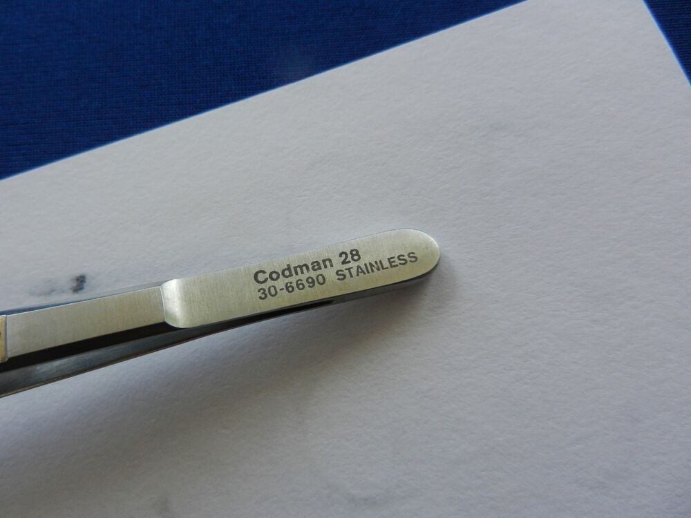 E7280 Codman 30-6690 Straight Forceps 10.5cm Overall Length - Image 5