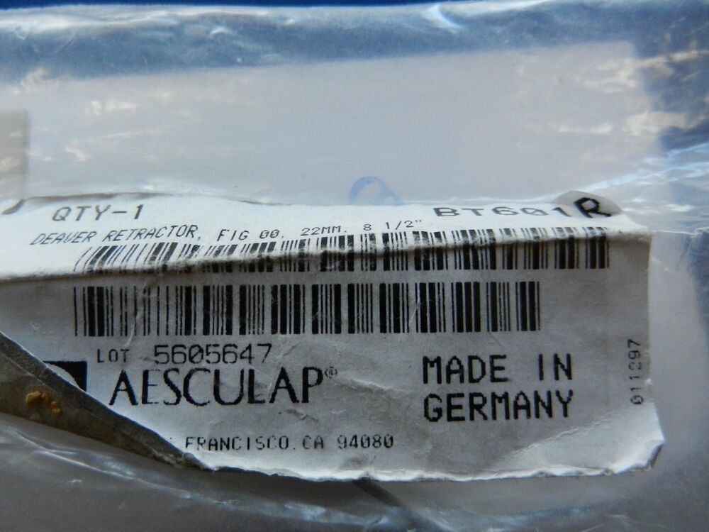 ***NEW*** Aesculap BT601R Deaver 22mm Retractor 8.5" Overall Length - Image 3