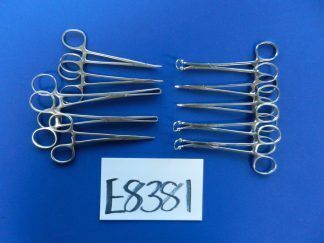 Codman Ruggles V. Mueller Lot of 10 Curved & Straight Forceps Approx.12.5-15.5cm