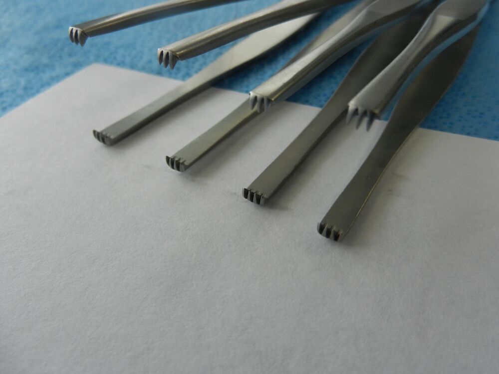 D6440 Aesculap Surgical ENT 3x4 Teeth Forceps Lot of 4 16cm BD589R - Image 3