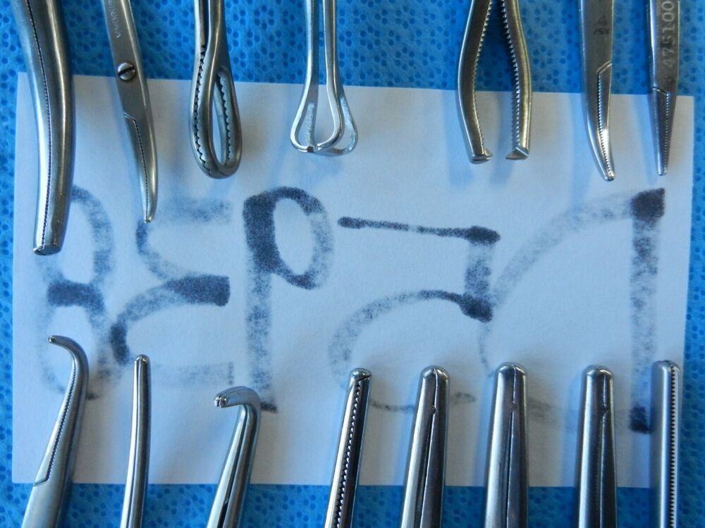 D5938 V. Mueller Pilling Stryker Surgical Forceps Lot of 15 Approx. 12-25cm - Image 3