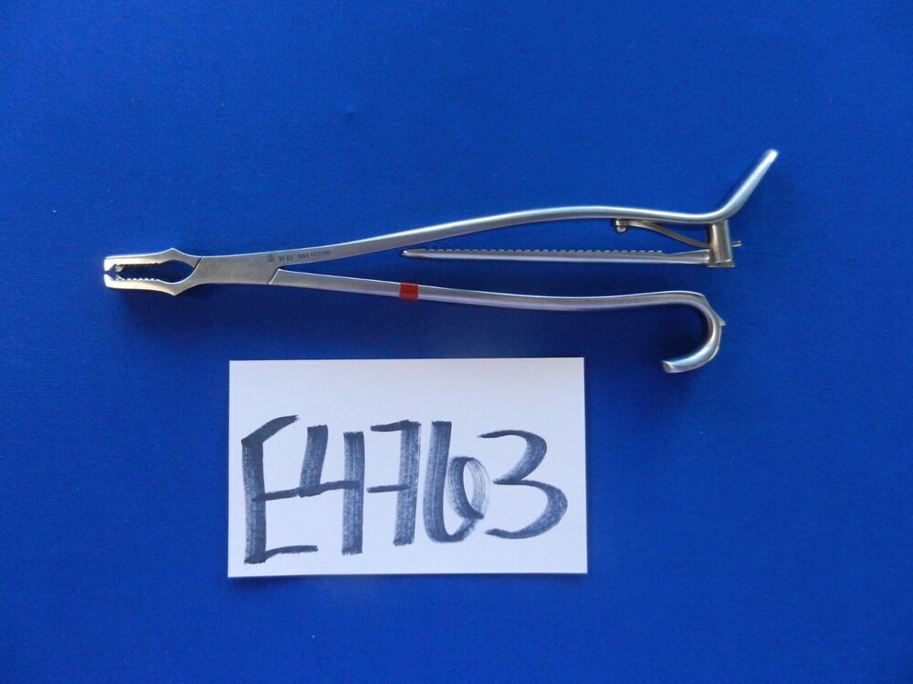 E4763 Zimmer 3121 Kern Orthopedic Holding Forceps with Ratchet 24.5cm Length