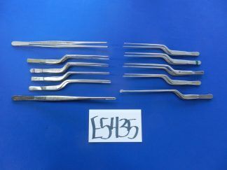 E5435 Aesculap V. Mueller Sklar Lot of 10 Straight & Bayonet Forceps 19.5-26cm