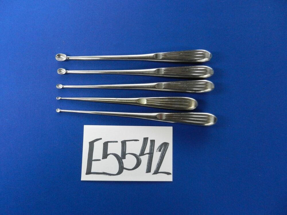 E5542 Zimmer SSI Ultra Set of 5 Straight Curettes