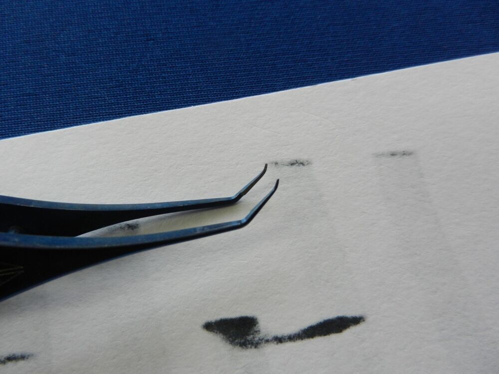 E7141 Moria T-2680 Ophthalmic 45 Degree Micro Forceps 11cm Overall Length - Image 3