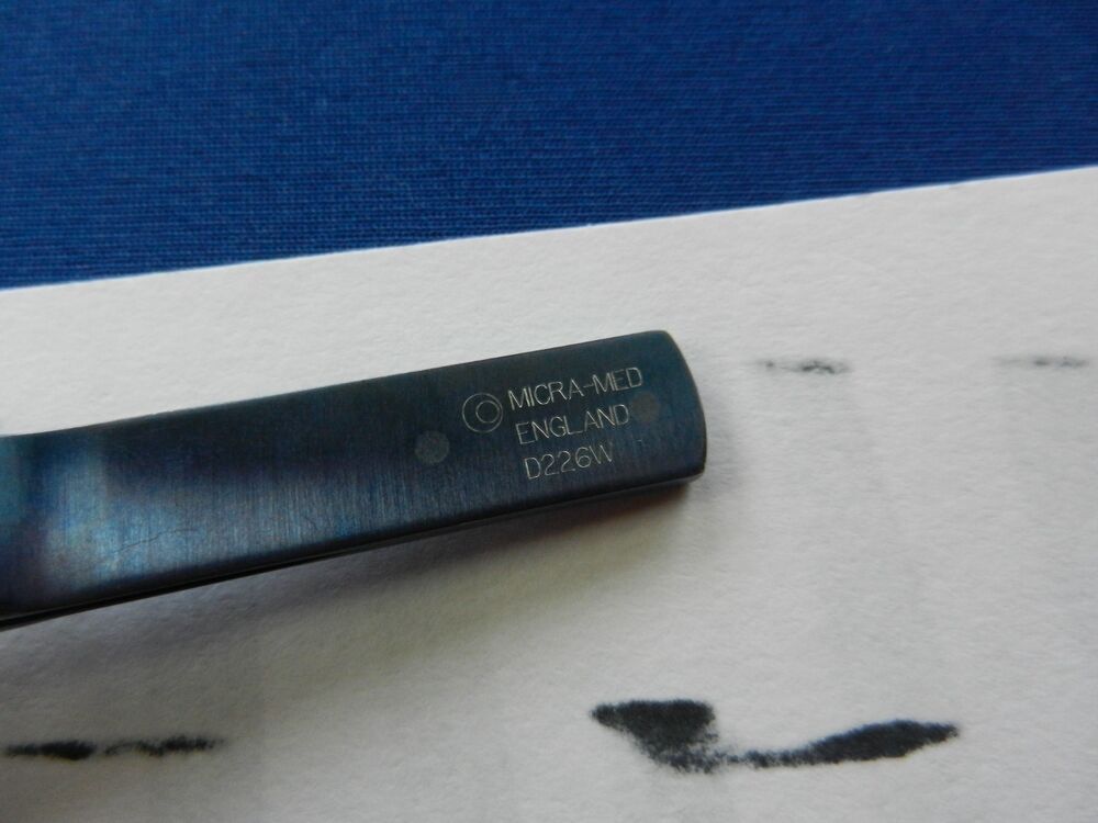 E7141 Moria T-2680 Ophthalmic 45 Degree Micro Forceps 11cm Overall Length - Image 6