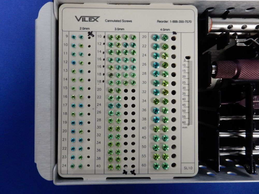 Vilex Cannulatted 2.0mm, 3.0mm, 4.0mm Dual Thread Titanium Screw System - Image 3