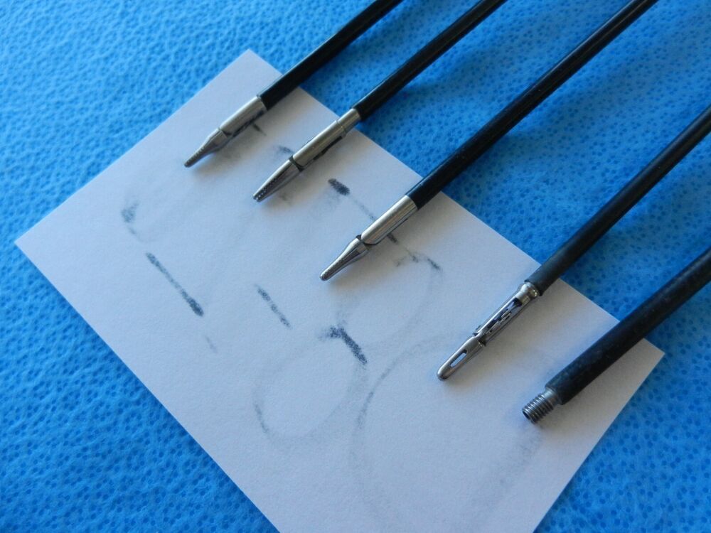 D8726 Jarit ACMI Surgical Fully Insulated 5.0mm Laparoscopic Forceps Lot of 5 - Image 3