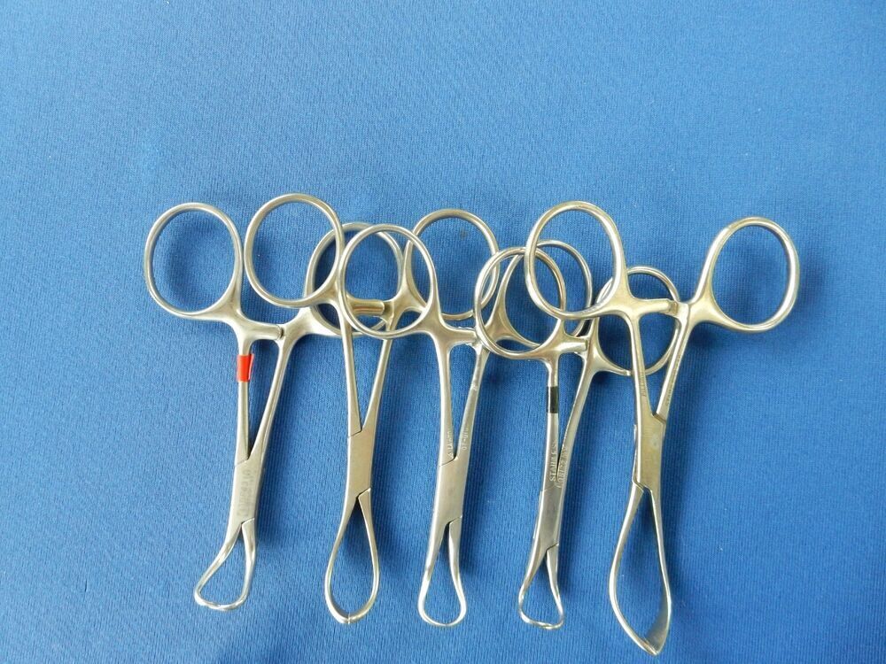Pilling Aesculap Jarit Lot of 10 Straight & Curved Forceps 8.5-10cm Length - Image 4