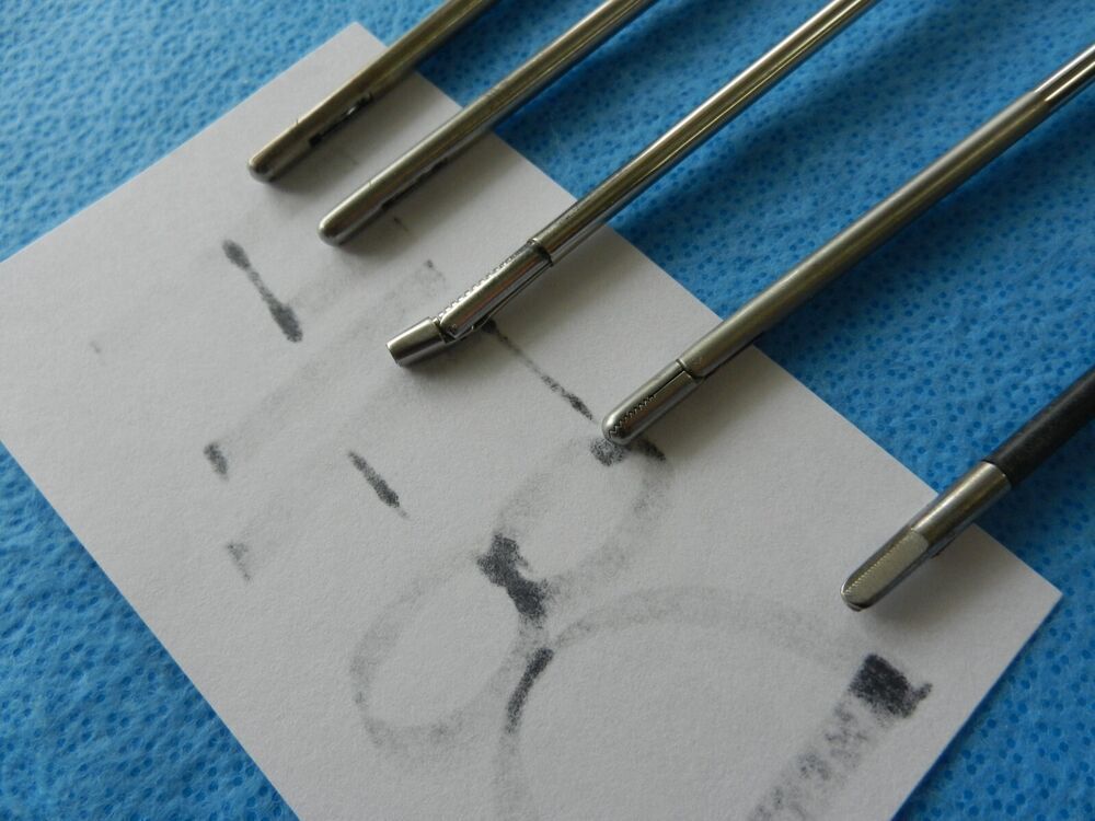 D8714 Jarit Snowden Pencer Surgical 5.0mm Laparoscopic Forceps Scissors Lot of 5 - Image 3