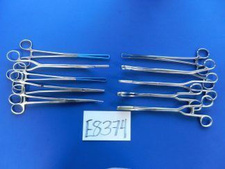 SSI Jarit V. Mueller Lot of 10 Straight & Curved Forceps Approx. 24-28cm Long