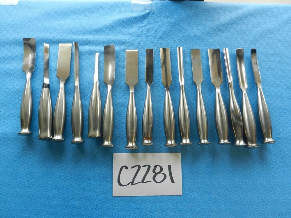 Codman Zimmer Surgical Orthopedic Osteotomes & Gouges Lot Of 15