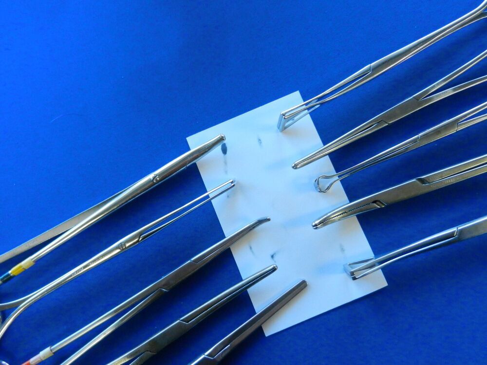 E692 Jarit V. Mueller Pilling Lot of 10 Forceps 20-22.5cm Overall Length - Image 5