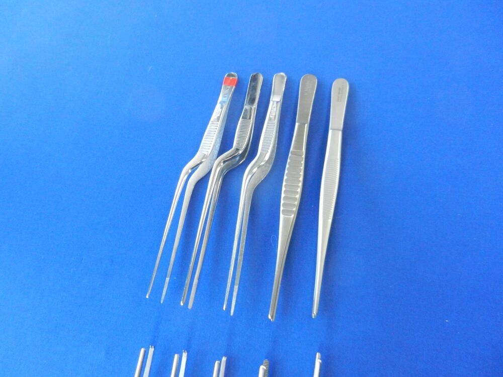 E5438 Jarit Miltex V. Mueller Lot of 10 Straight & Bayonet Forceps 14.5-16cm - Image 3