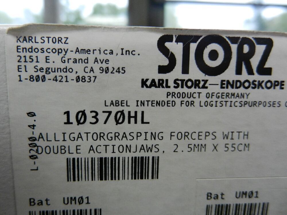 F227 Storz 10370 HL Alligator Grasping Forceps 2.5mm x 55cm NEW! - Image 6