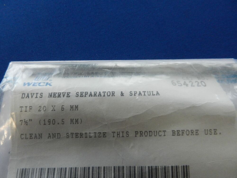 ***NEW*** Weck 645220 Davis 20x6mm Tip Spatula 190.5mm Length - Image 4