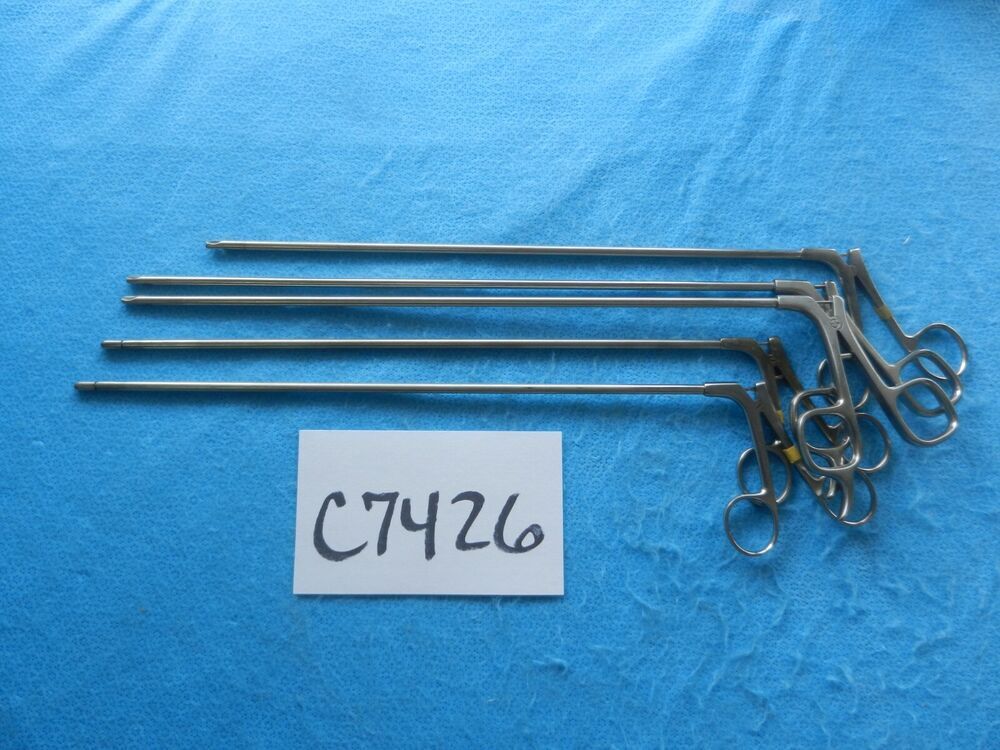 Snowden Pencer Surgical Laparoscopic 5mm Hook Scissors & Graspers Lot Of 5
