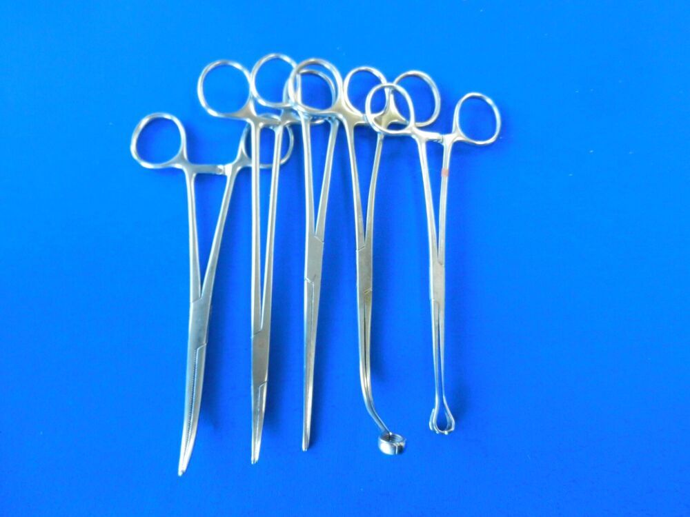 E672 Jarit V. Mueller Aesculap Lot of 10 Forceps 16-19.5cm Overall Length - Image 3