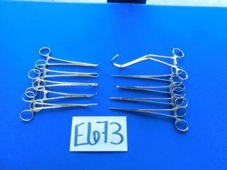 E673 Jarit V. Mueller Codman Lot of 10 Forceps 16.5-19cm Overall Length