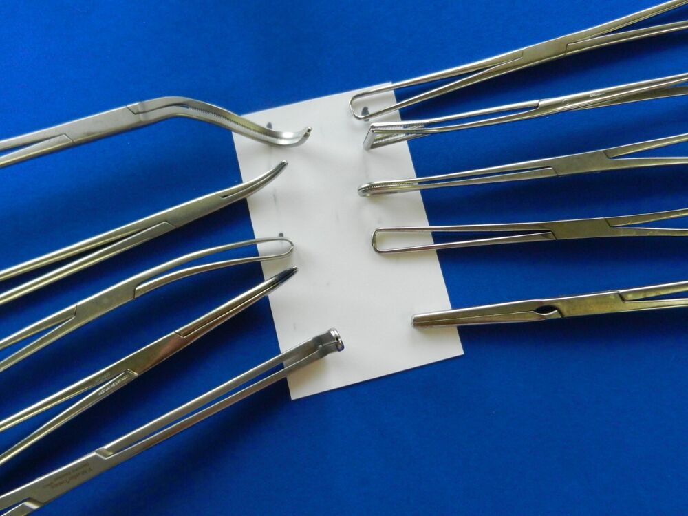 E701 Pilling V. Mueller Codman Lot of 10 Forceps 22.5-25.5cm Overall Length - Image 5