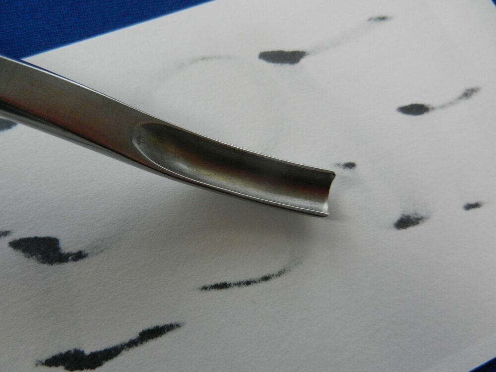 E5324 Zimmer 2891-02 Cobb Medium Curve Heavy Duty Gouge 24.1cm Long - Image 3
