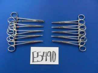E5490 V. Mueller Aesculap Weck Lot of 10 Straight & Curved Forceps 16-16.5cm