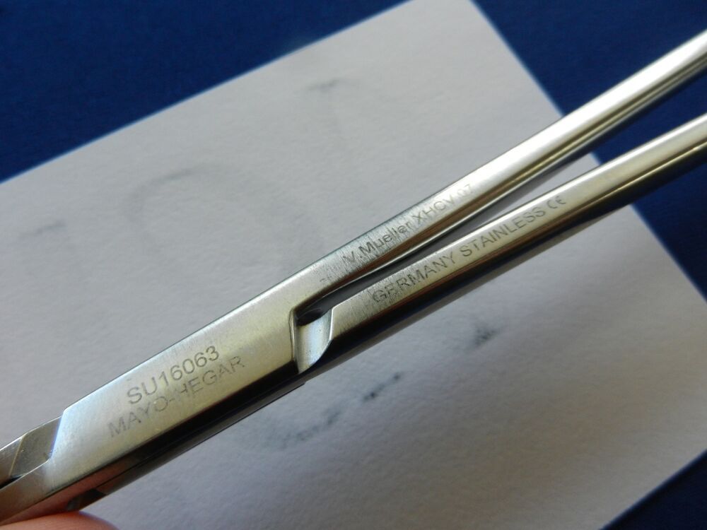E7180 V. Mueller SU16063 Mayo Hegar Vital Needle Holder 9" Overall Length - Image 5