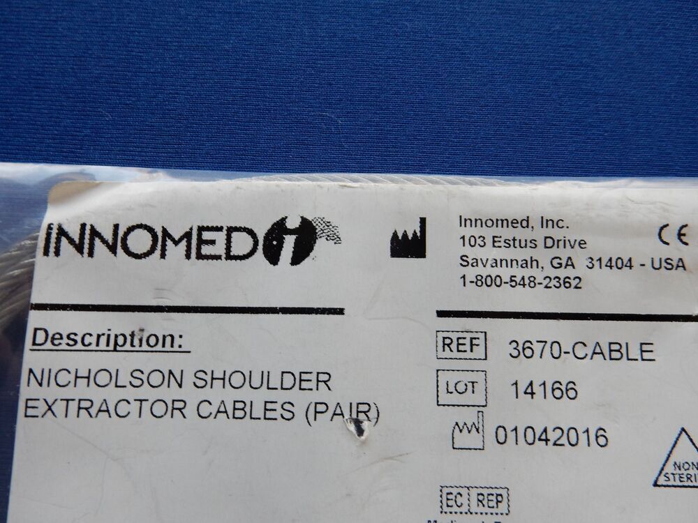 Innomed 3670-CABLE Nicholson Shoulder Extractor Cables Pair NEW - Image 3