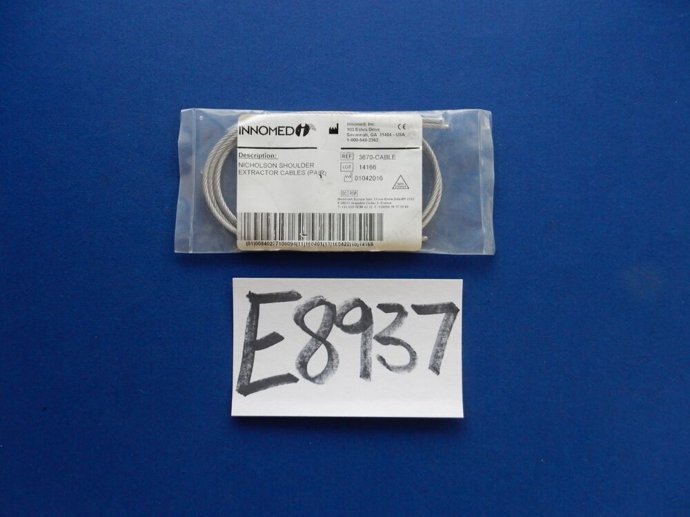 Innomed 3670-CABLE Nicholson Shoulder Extractor Cables Pair NEW