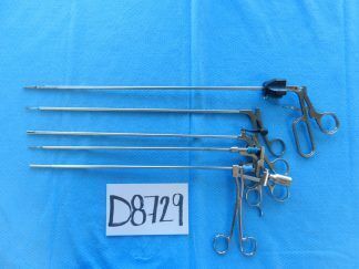 D8729 V. Mueller Solos Applied Medical 5.0mm Forceps & Scissors Lot of 5
