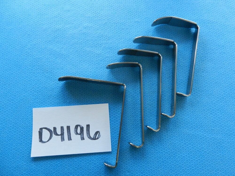 D4196 Jarit Storz Surgical ENT Retractor Blades Lot Of 5