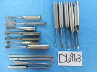 D6963 Codman Storz Jarit Orthopedic Spinal Chisels, Gouges, and Elevators