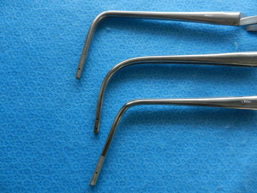 Pilling Storz Surgical ENT Jackson Laryngeal Forceps Lot Of 3 - Image 3