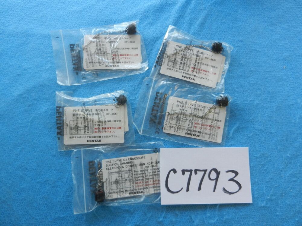 Pentax Surgical Suction Channel Cleaning Adapter OF-B65 Lot Of 5