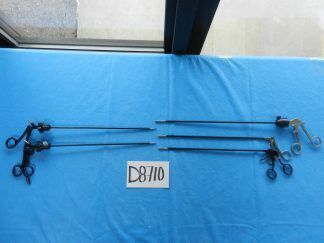 D8710 Jarit Magnus Surgical 5.0mm Laparoscopic Forceps & Scissors Lot of 5