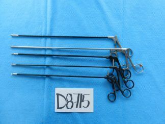 D8715 Jarit Marlow Surgical 5.0mm Laparoscopic Forceps & Scissors Lot of 5