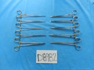 D8982 Codman Miltex V.Mueller Lot of 10 Curved/Straight Forceps Approx. 19cm