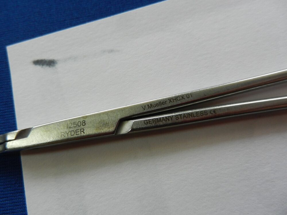 E5962 V. Mueller CH2508 Ryder Straight Narrow Needle Holder 17.8cm Length - Image 5