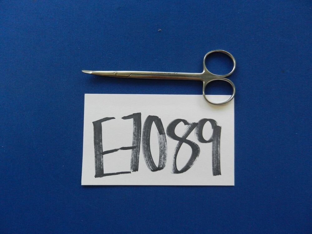 E7089 Gyrus ACMI 438714 Kilner Curved Flat End Scissors 14cm Overall Length