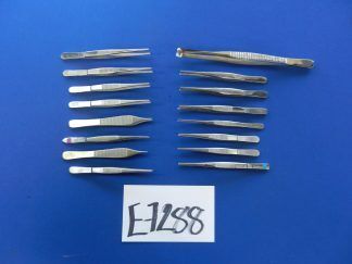 E7288 V. Mueller Codman Jarit Lot of 16 Straight Forceps 12cm-20cm