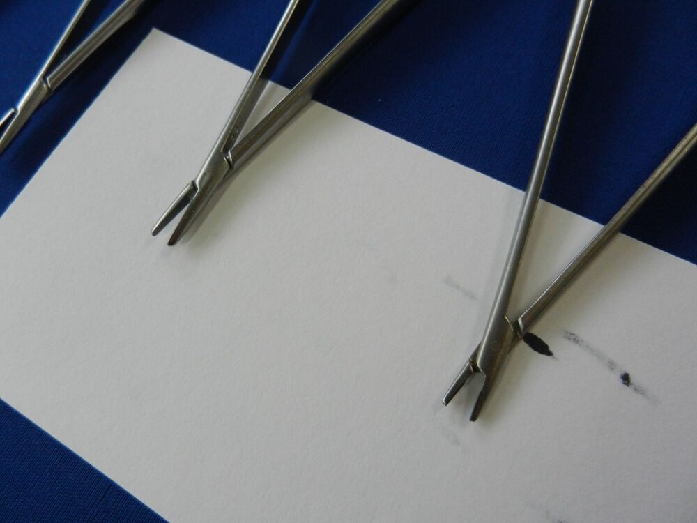 E7309 Aesculap Jacobson Lot of 4 Needle Holders 19.5-22cm Overall Length - Image 4