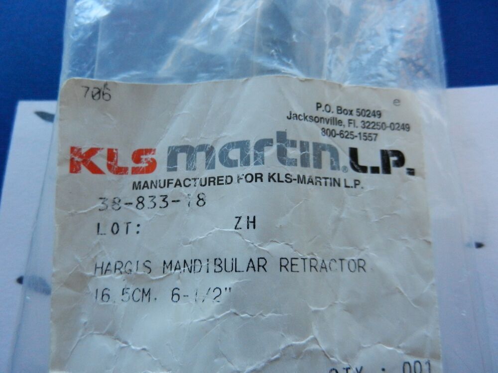 ***NEW*** KLS Martin 38-833-18 Hargis Mandibular Retractor 16.5cm Overall Length - Image 4