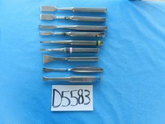 D5583 Zimmer Codman Orthopedic Chisels Lot of 9