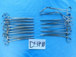 D5940 V. Mueller Pilling Codman Surgical Forceps Lot of 15 Approx. 24cm